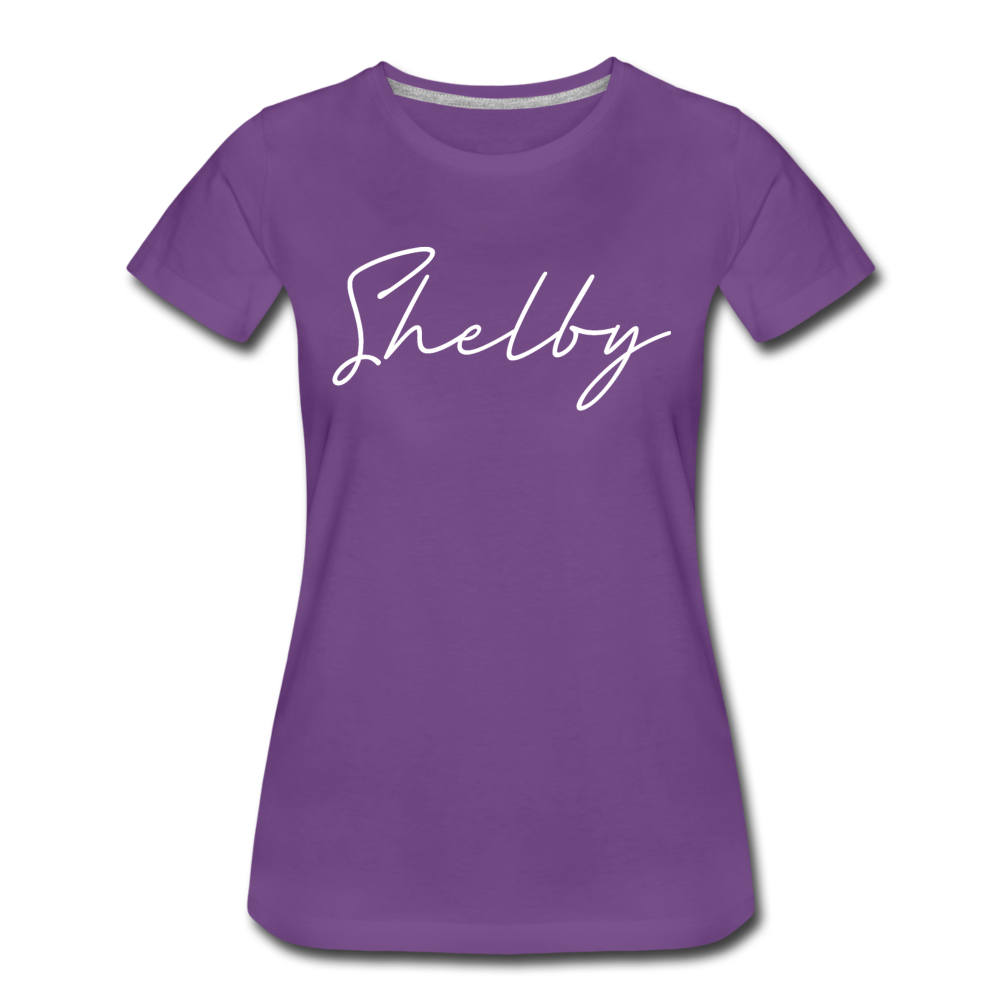 Shelby County Cursive Women's T-Shirt - purple