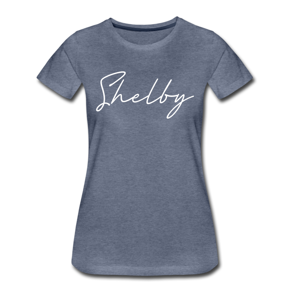 Shelby County Cursive Women's T-Shirt - heather blue