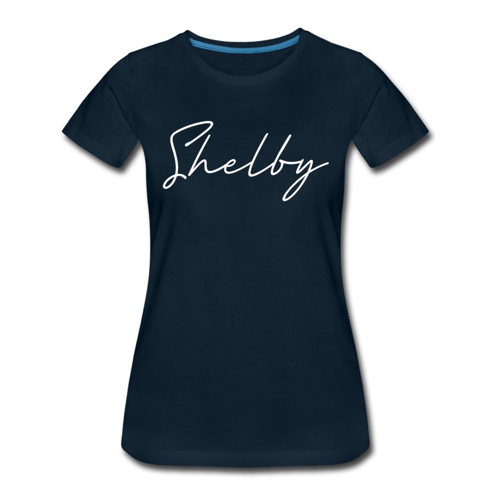 Shelby County Cursive Women's T-Shirt - deep navy