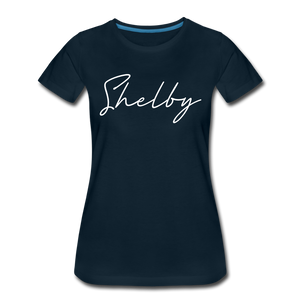 Shelby County Cursive Women's T-Shirt - deep navy