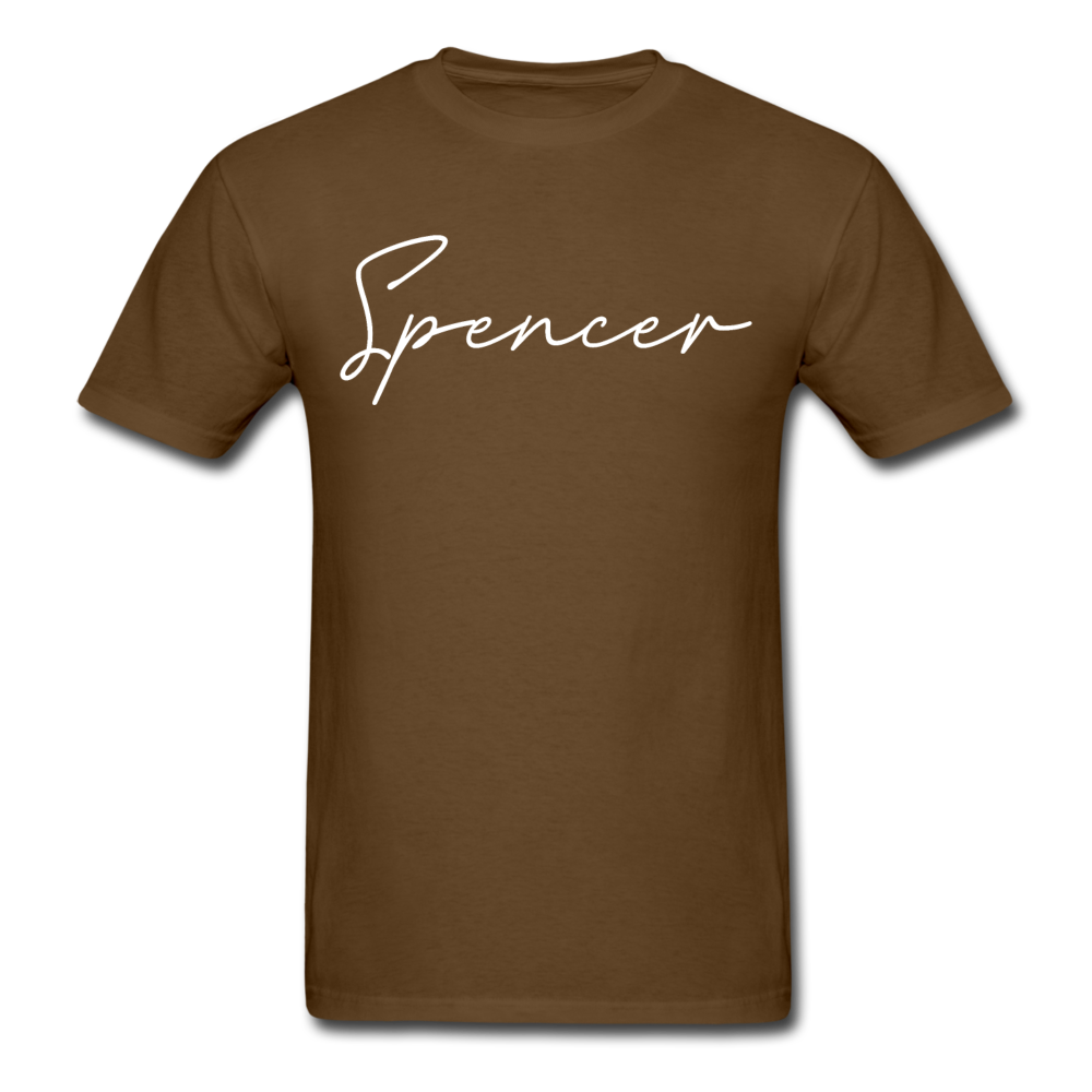 Spencer County Cursive T-Shirt - brown