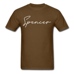 Spencer County Cursive T-Shirt - brown