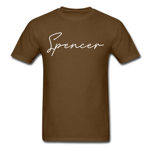 Spencer County Cursive T-Shirt - brown