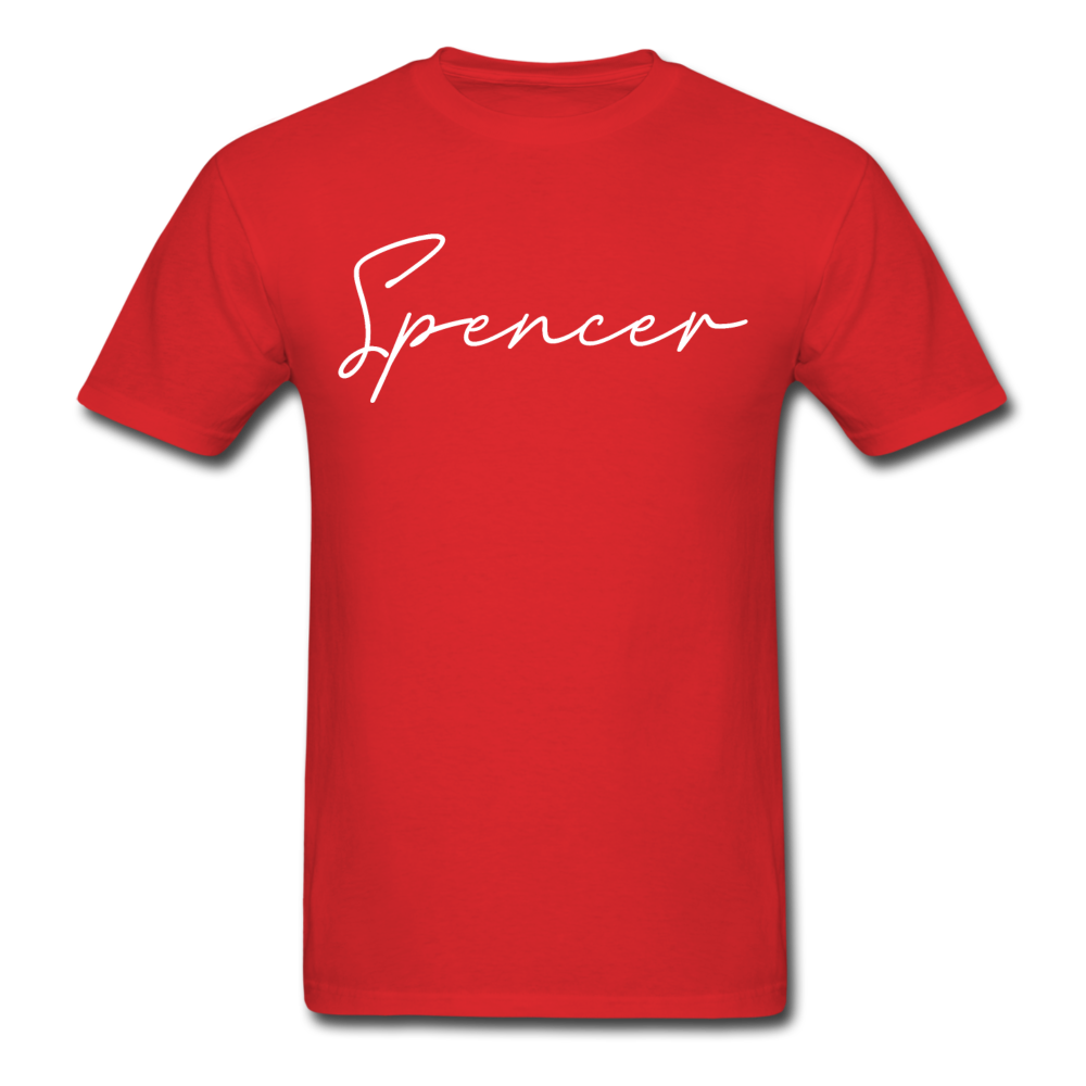 Spencer County Cursive T-Shirt - red