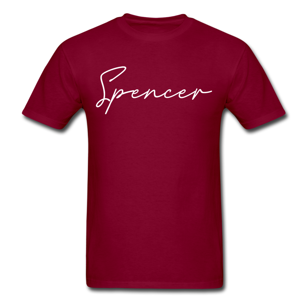 Spencer County Cursive T-Shirt - burgundy