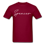 Spencer County Cursive T-Shirt - burgundy