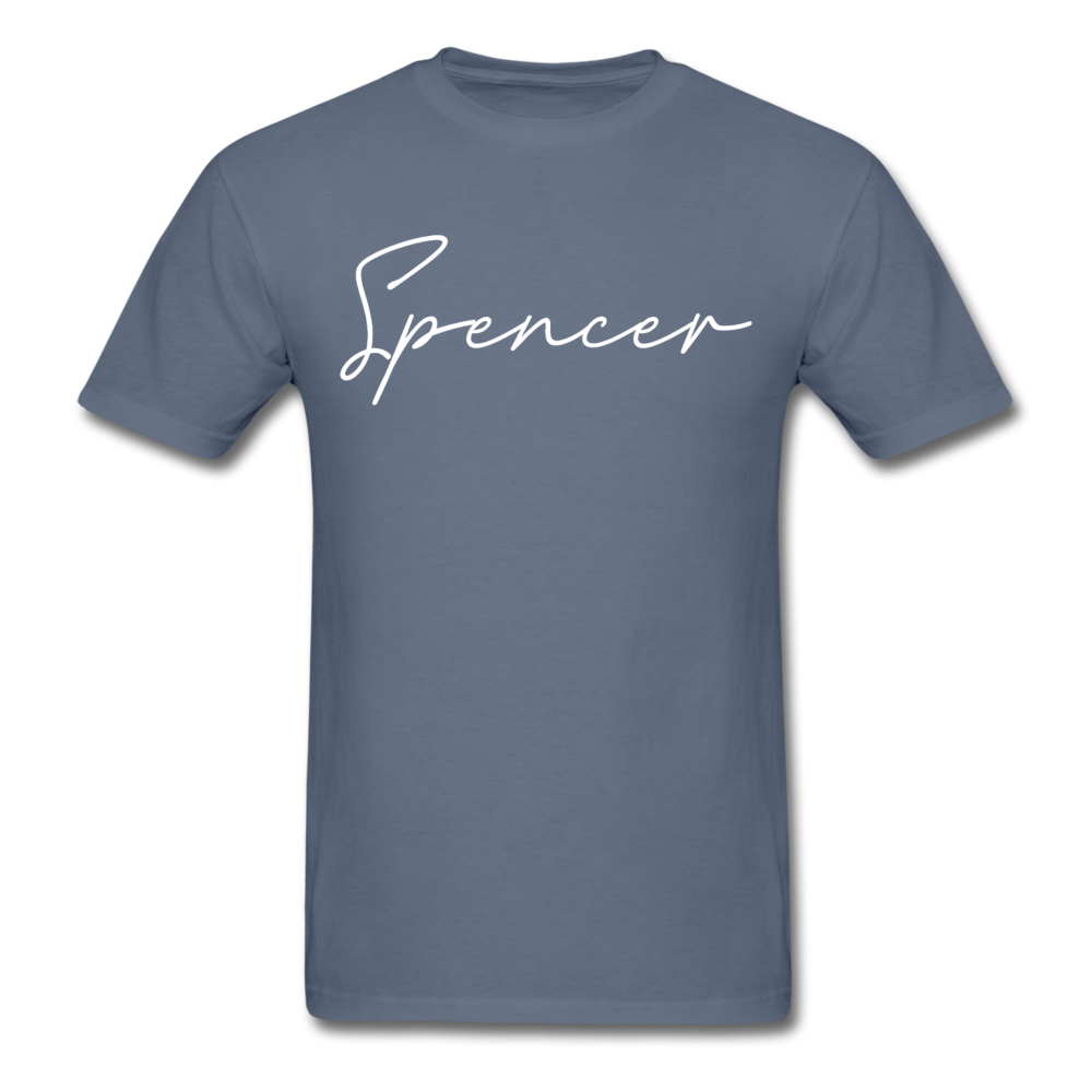 Spencer County Cursive T-Shirt - denim