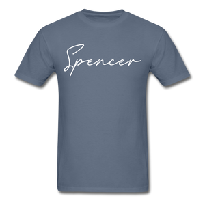 Spencer County Cursive T-Shirt - denim