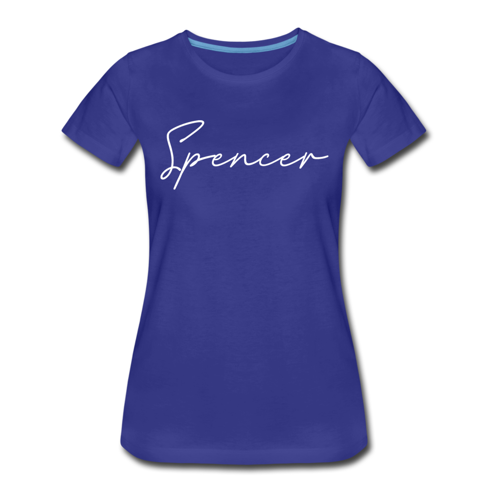 Spencer County Cursive Women's T-Shirt - royal blue