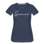 Spencer County Cursive Women's T-Shirt - navy