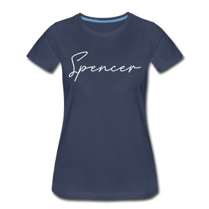 Spencer County Cursive Women's T-Shirt - navy