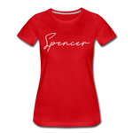 Spencer County Cursive Women's T-Shirt - red