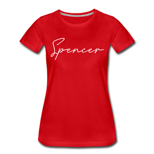 Spencer County Cursive Women's T-Shirt - red