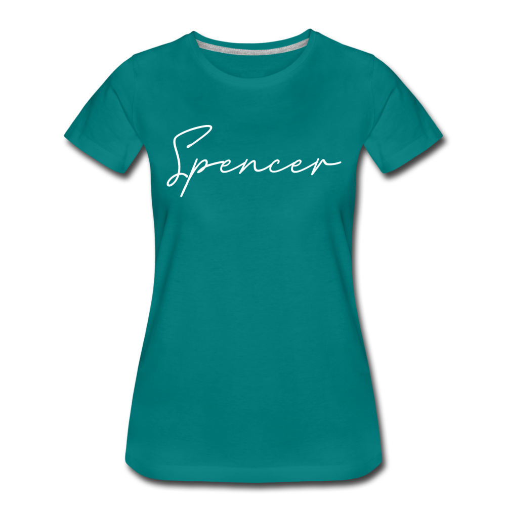 Spencer County Cursive Women's T-Shirt - teal