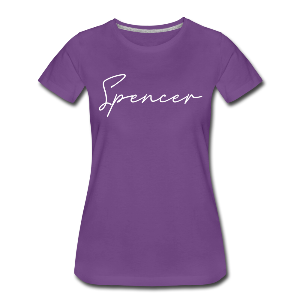 Spencer County Cursive Women's T-Shirt - purple