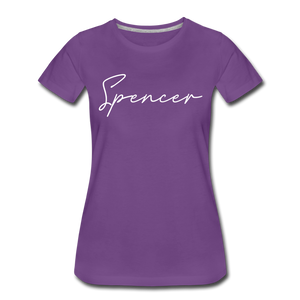 Spencer County Cursive Women's T-Shirt - purple