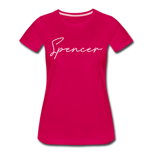 Spencer County Cursive Women's T-Shirt - dark pink