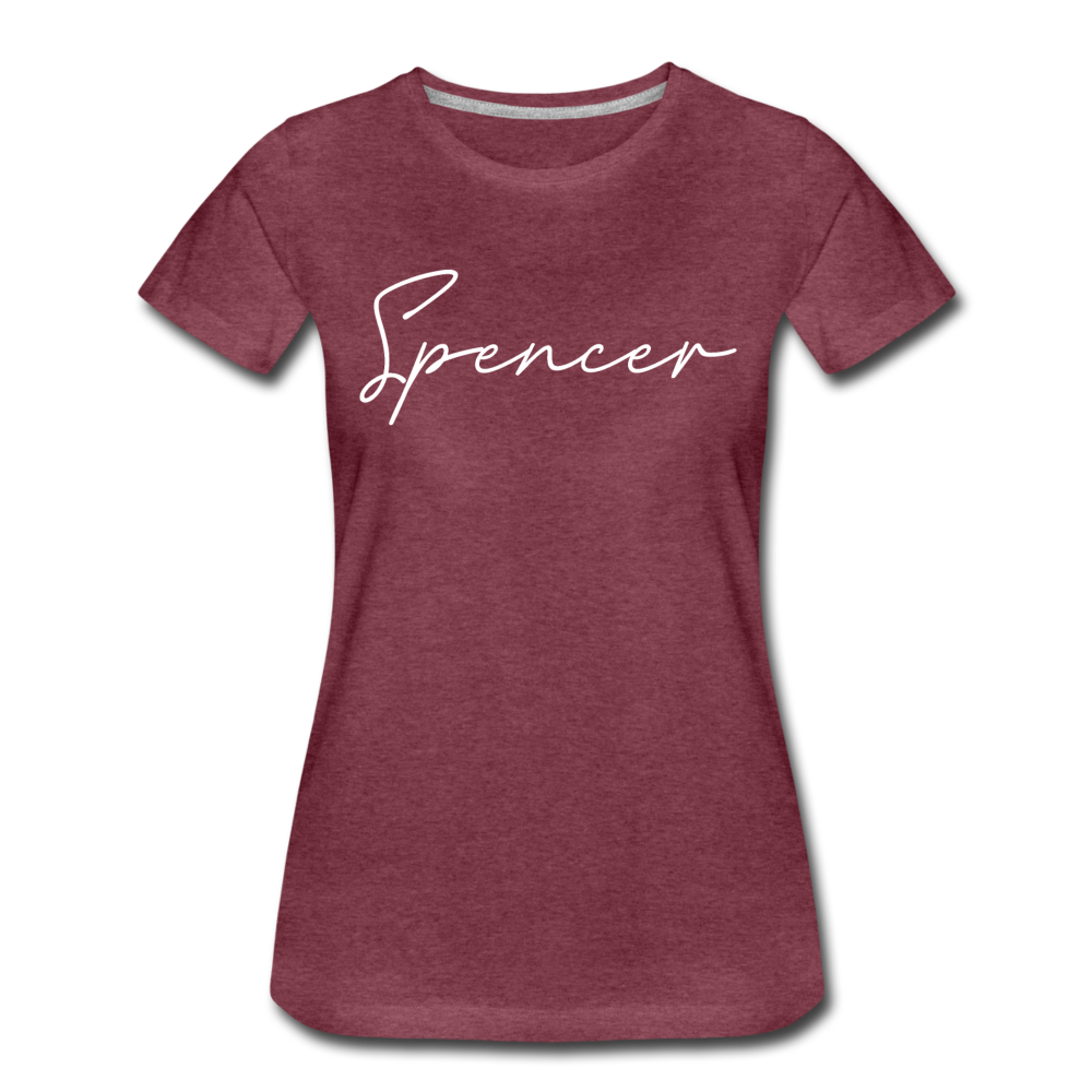 Spencer County Cursive Women's T-Shirt - heather burgundy