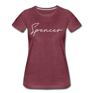 Spencer County Cursive Women's T-Shirt - heather burgundy