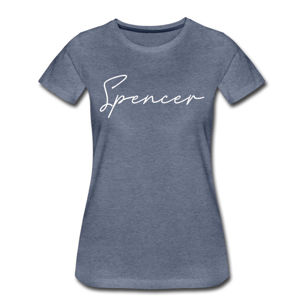 Spencer County Cursive Women's T-Shirt - heather blue