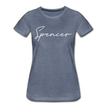 Spencer County Cursive Women's T-Shirt - heather blue