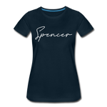 Spencer County Cursive Women's T-Shirt - deep navy