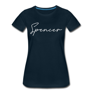 Spencer County Cursive Women's T-Shirt - deep navy