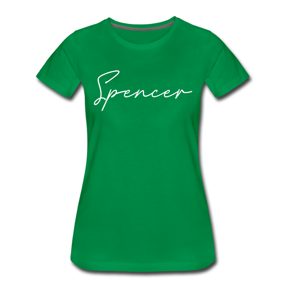 Spencer County Cursive Women's T-Shirt - kelly green