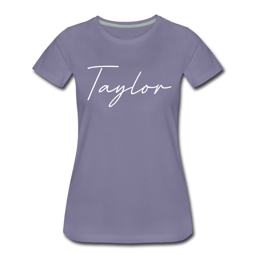 Taylor County Cursive Women's T-Shirt - washed violet