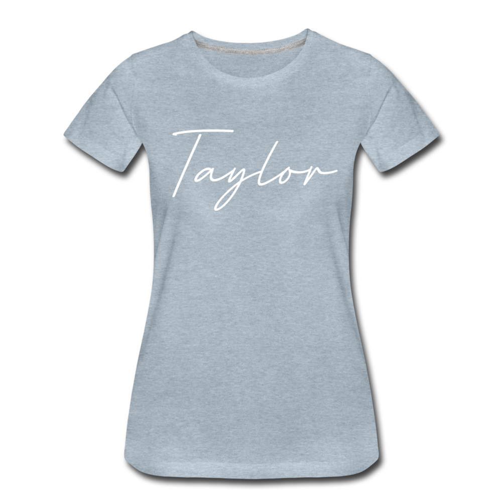 Taylor County Cursive Women's T-Shirt - heather ice blue