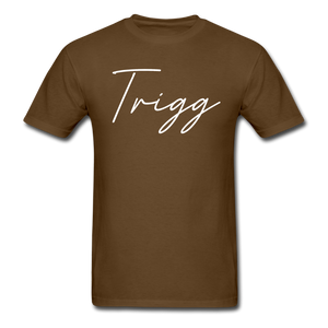 Trigg County Cursive T-Shirt - brown