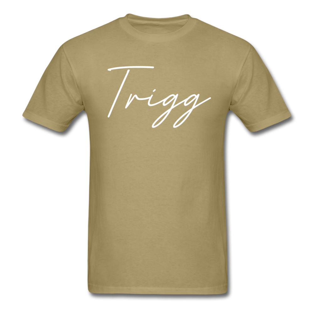 Trigg County Cursive T-Shirt - khaki