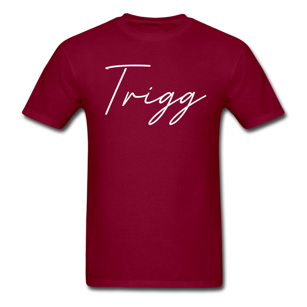Trigg County Cursive T-Shirt - burgundy