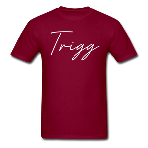 Trigg County Cursive T-Shirt - burgundy