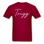 Trigg County Cursive T-Shirt - dark red