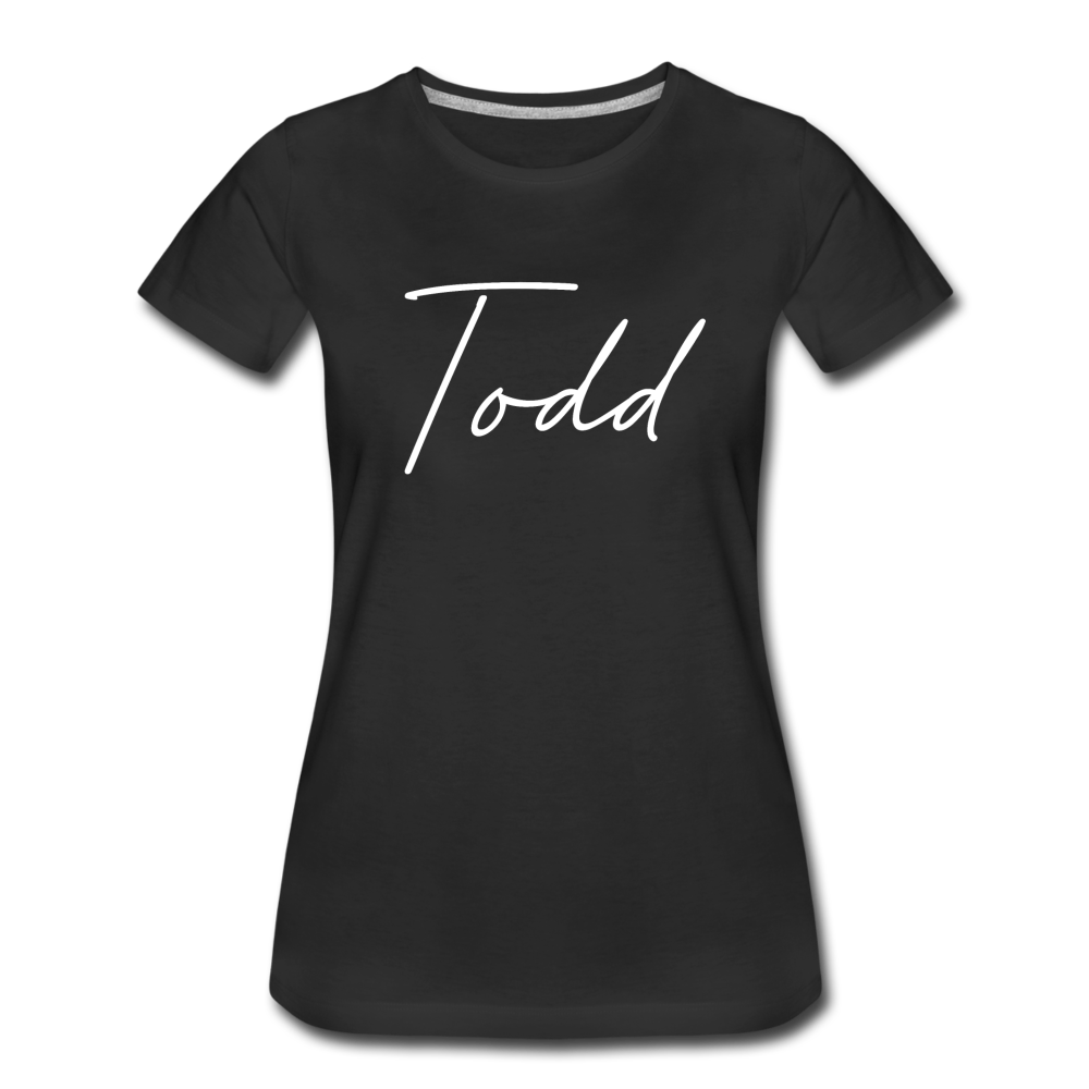 Todd County Cursive Women's T-Shirt - black