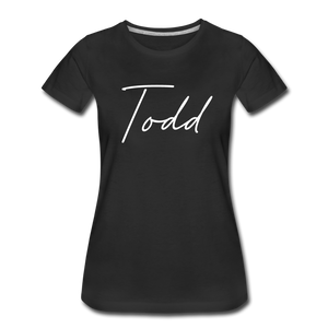 Todd County Cursive Women's T-Shirt - black