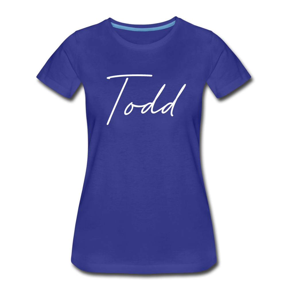 Todd County Cursive Women's T-Shirt - royal blue