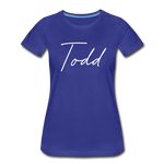 Todd County Cursive Women's T-Shirt - royal blue