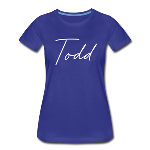 Todd County Cursive Women's T-Shirt - royal blue