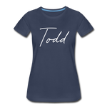 Todd County Cursive Women's T-Shirt - navy