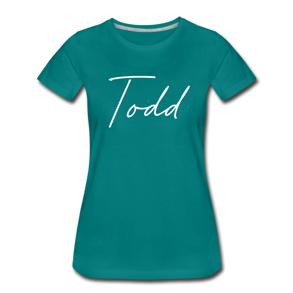 Todd County Cursive Women's T-Shirt - teal