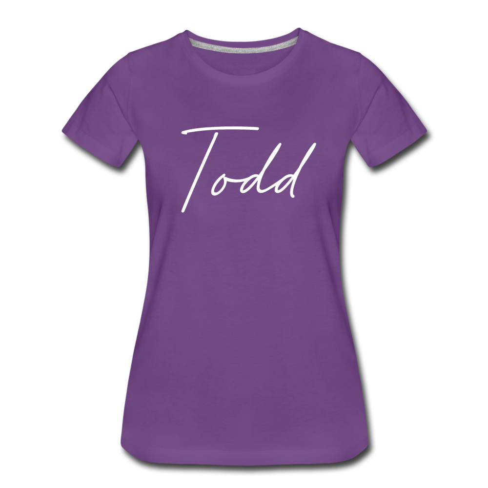 Todd County Cursive Women's T-Shirt - purple