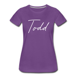 Todd County Cursive Women's T-Shirt - purple