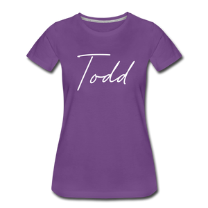 Todd County Cursive Women's T-Shirt - purple