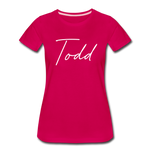 Todd County Cursive Women's T-Shirt - dark pink