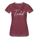 Todd County Cursive Women's T-Shirt - heather burgundy