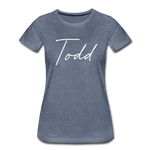 Todd County Cursive Women's T-Shirt - heather blue