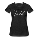 Todd County Cursive Women's T-Shirt - charcoal gray