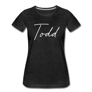 Todd County Cursive Women's T-Shirt - charcoal gray